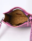 Clutch Hand Tooled Genuine Leather women bag western handbag purse