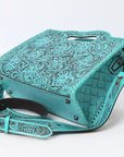 Clutch Hand Tooled Genuine Leather women bag western handbag purse