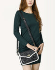 American Darling Western Small Cross Body Bag | Hand-Tooled Floral Carved | Genuine Leather | Everyday Carry