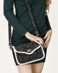 American Darling Western Small Cross Body Bag | Hand-Tooled Floral Carved | Genuine Leather | Everyday Carry