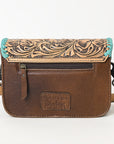 American Darling Western Small Cross Body Bag | Hand-Tooled Floral Carved | Genuine Leather | Everyday Carry