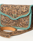 American Darling Crossbody Hand Tooled Genuine Leather women bag western handbag purse