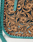 American Darling Adbg1478B Tote Hand Tooled Crocodile Embossed Genuine Leather Women Bag Western Handbag Purse