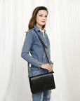 American Darling Adbg1193A Cross Body I Crocodile Embossed Genuine Leather Women Bag Western Handbag Purse