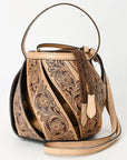 American Darling Adbga562 Bucket Hand Tooled Genuine Leather Women Bag Western Handbag Purse