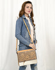 American Darling Adbgz846A Cross Body I Hand Tooled Hair-On Genuine Leather Women Bag Western Handbag Purse