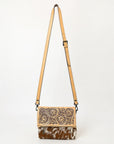 American Darling Adbgz846A Cross Body I Hand Tooled Hair-On Genuine Leather Women Bag Western Handbag Purse