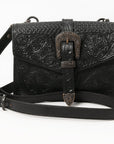 Hand Tooled Genuine Leather Briefcase For Women With Western Inspired Detailing Design