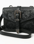 Hand Tooled Genuine Leather Briefcase For Women With Western Inspired Detailing Design