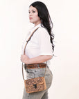 American Darling Crossbody Hand Tooled Genuine Leather women bag western handbag purse