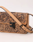 American Darling Crossbody Hand Tooled Genuine Leather women bag western handbag purse