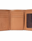 BAR H EQUINE Rodeo Floral Bifold & Trifold Wallet For Men Women HairOn Genuine Leather Tan