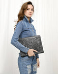 American Darling Hand Tooled Genuine Leather Women Bag Western Handbag Purse