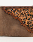BAR H EQUINE Western Floral Rodeo Bifold Men Women Genuine American Leather Wallet