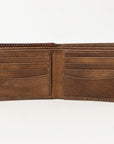 BAR H EQUINE Western Floral Rodeo Bifold Men Women Genuine American Leather Wallet