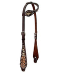 Bar H Equine Horse Genuine Leather Floral Carved Tack Set Brown