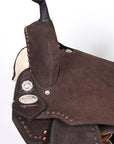 Hilason Western Horse Flex Tree Barrel Trail In Suede Leather Saddle & Biothane Tack Set