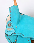 Hilason Western Horse Flex Tree Barrel Trail In Suede Leather Saddle & Biothane Tack Set