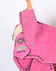 Hilason Western Horse Flex Tree Barrel Trail In Suede Leather Saddle & Biothane Tack Set
