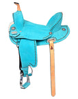 Hilason Western Horse Flex Tree Barrel Trail In Suede Leather Saddle & Biothane Tack Set