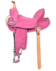 Hilason Western Horse Flex Tree Barrel Trail In Suede Leather Saddle & Biothane Tack Set