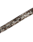 Bar H Equine Western Hair On Leather Headstall & Breast Collar Floral Brown