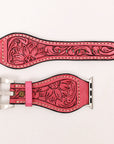 American Darling Beautifully Hand Tooled Painted Genuine Leather I watch Strap Men and Women Unisex