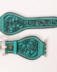 American Darling Floral Hand Tooled I watch Men Women Genuine Leather Strap