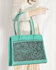 American Darling Hand Tooled Genuine Leather Women Bag Western Handbag Purse