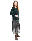 American Darling Hand Tooled Genuine Leather women bag western handbag purse