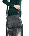 American Darling Hand Tooled Genuine Leather women bag western handbag purse