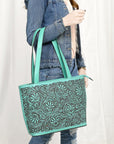 American Darling Hand Tooled Genuine Leather women bag western handbag purse