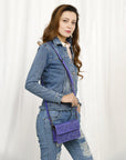 American Darling Small Crossbody Hand Tooled Genuine Leather Women Bag Western Handbag Purse