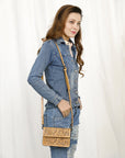 American Darling Small Crossbody Hand Tooled Genuine Leather Women Bag Western Handbag Purse