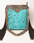 American Darling Adbg1493 Cross Body I Hand Tooled Hair-On Genuine Leather Women Bag Western Handbag Purse
