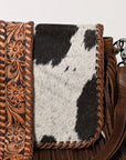American Darling Adbg1504 Cross Body I Hand Tooled Hair-On Genuine Leather Women Bag Western Handbag Purse
