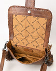 American Darling Adbg1504 Cross Body I Hand Tooled Hair-On Genuine Leather Women Bag Western Handbag Purse