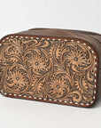 American Darling Adbg1509A Toiletry Hand Tooled Genuine Leather Women Bag Western Handbag Purse