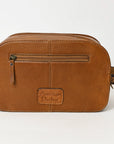 American Darling Adbg1509B Toiletry Hand Tooled Genuine Leather Women Bag Western Handbag Purse