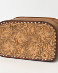 American Darling Adbg1509A Toiletry Hand Tooled Genuine Leather Women Bag Western Handbag Purse