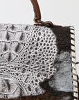 American Darling Tote Crocodile Embossed Genuine Leather Women Bag Western Handbag Purse
