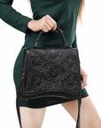 Hand Tooled Genuine Leather women bag western handbag purse