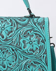 Hand Tooled Genuine Leather women bag western handbag purse
