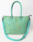 Tote Hand Tooled Genuine Western Leather Women Bag