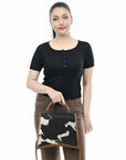 American Darling Adbg1520 Tote Hair-On Genuine Leather Women Bag Western Handbag Purse