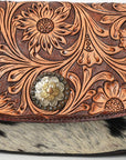 American Darling Adbga569 Cross Body I Hand Tooled Hair-On Genuine Leather Women Bag Western Handbag Purse