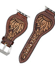 American Darling Floral Hand Tooled I watch Men Women Genuine Leather