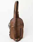American Darling Adbg1522 Sling Upcycled Wool Hair-On Genuine Leather Women Bag Western Handbag Purse