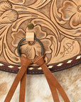 American Darling Adbg1529 Small Crossbody Hand Tooled Hair-On Genuine Leather Women Bag Western Handbag Purse