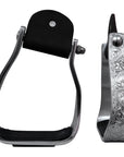 HILASON 3" Neck Western Aluminium Slanted Horse Stirrups Floral Engraved